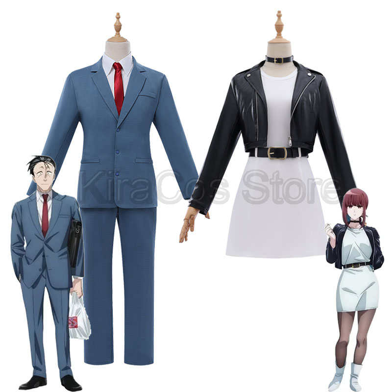 Anime Cosplay Couple - ชุดคอสเพลย์สำหรับสองคน ชุดแจ็คเก็ตสีดำ Yamada และชุดสูทสีเทา-น้ำเงิน Sasaki สำหรับคู่รัก