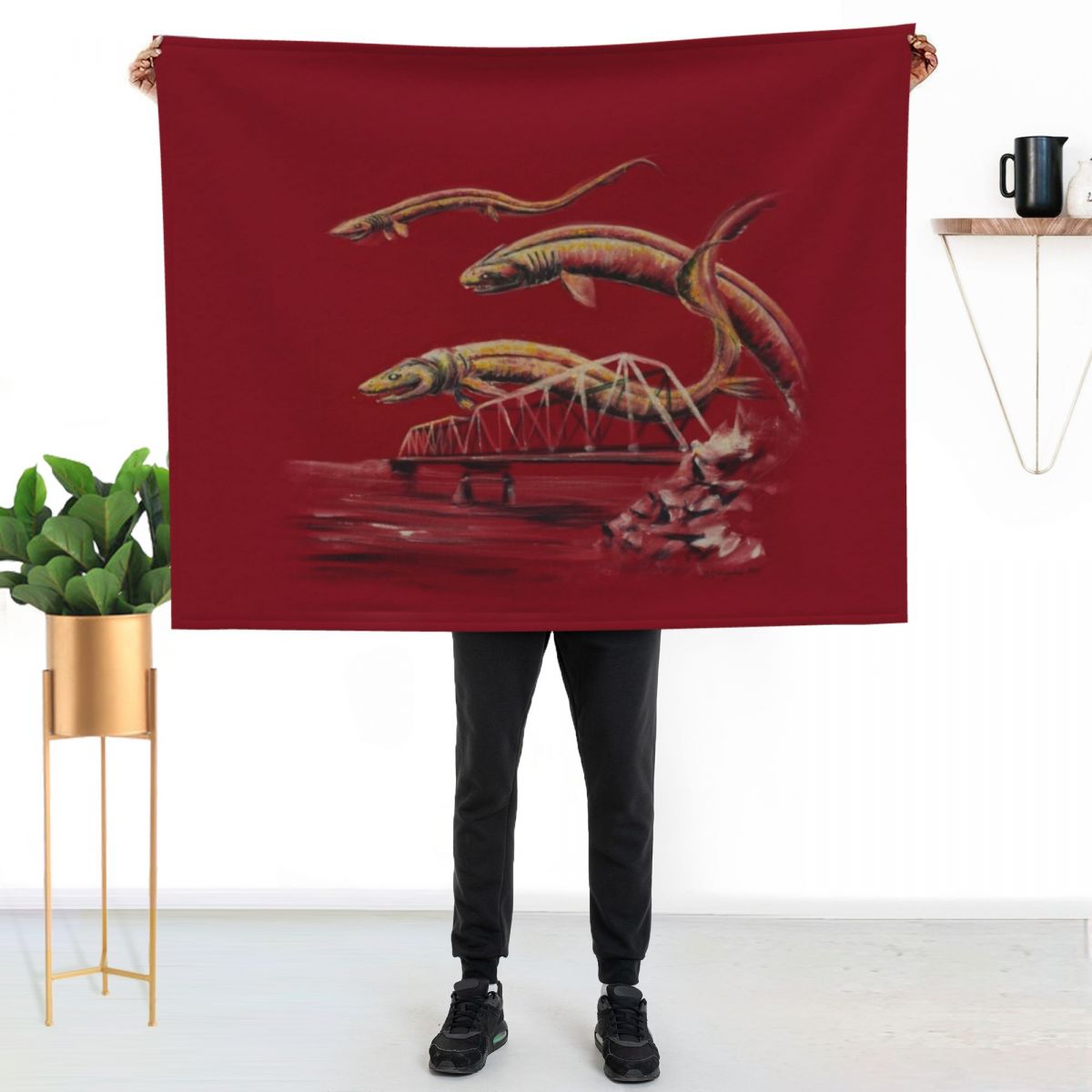 ฉลามขอบระบาย บนสะพานรถไฟ ผ้าห่ - Anime Cosplay Idea บทวิจารณ์และราคา