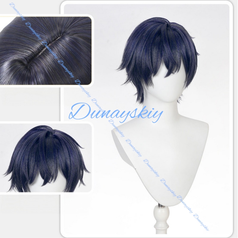 วิกผมคอสเพลย์ Genshin Impact ว - Anime Cosplay Blue Hair บทวิจารณ์และราคา