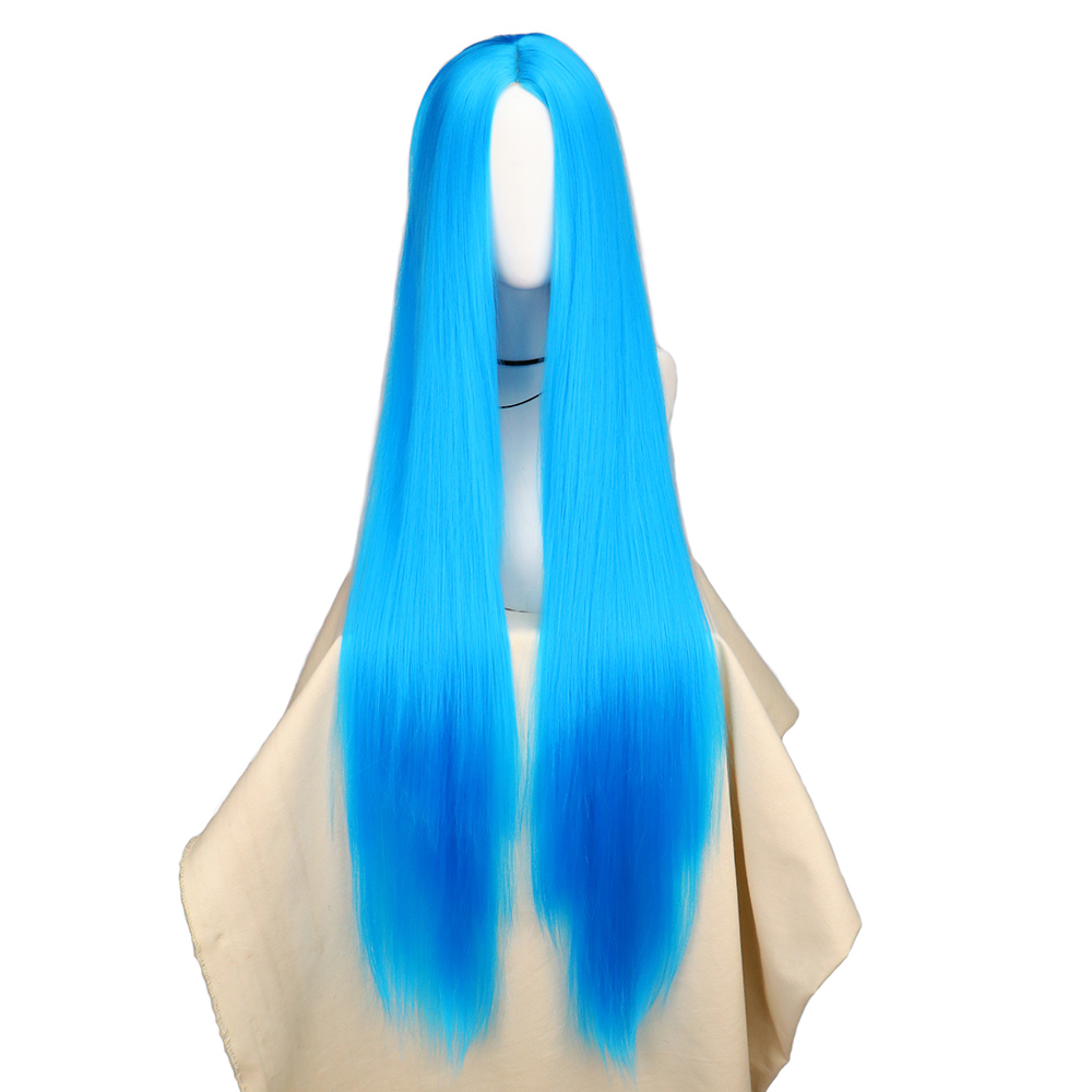 QQXCAIW คอสเพลย์ 100 ซม.ยาวผมส - Anime Cosplay Blue Hair บทวิจารณ์และราคา