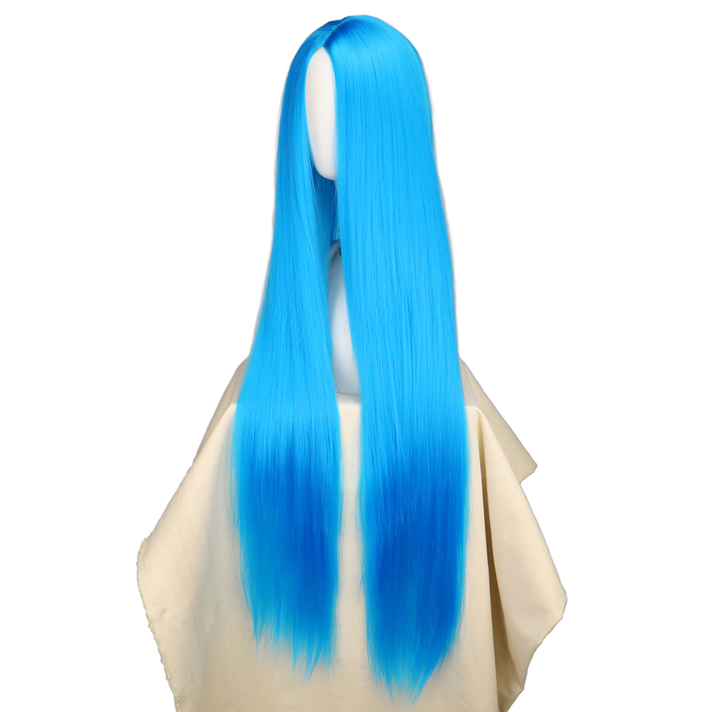 QQXCAIW คอสเพลย์ 100 ซม.ยาวผมส - Anime Cosplay Blue Hair บทวิจารณ์และราคา
