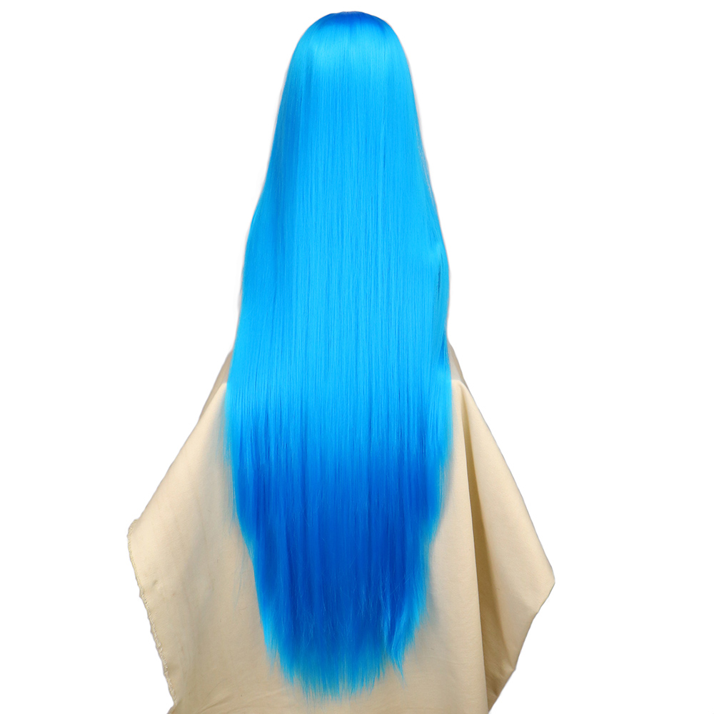 QQXCAIW คอสเพลย์ 100 ซม.ยาวผมส - Anime Cosplay Blue Hair บทวิจารณ์และราคา